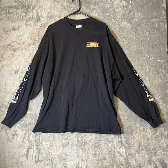 Vintage‎ Biker Shirt Lightning Flames long slevee Size 2XL - Picture 2 of 6